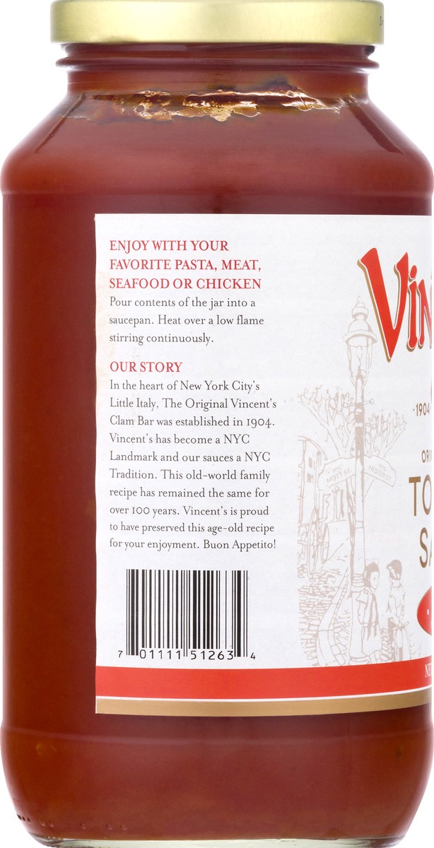 slide 4 of 12, Vincent's Pasta Sauce / Mild, 25 oz