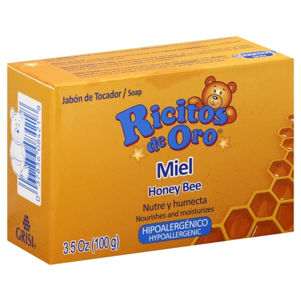 slide 1 of 1, Ricitos de Oro Honey Bee Soap, 3.5 oz