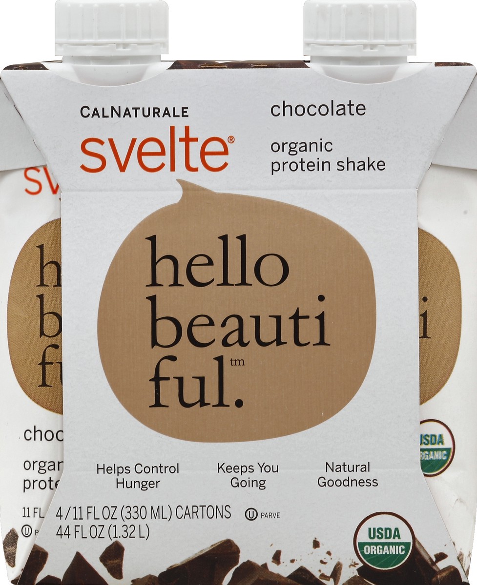 slide 4 of 4, Svelte Hell Beautiful Organic Chocolate Protein Shake, 4 ct; 11 fl oz