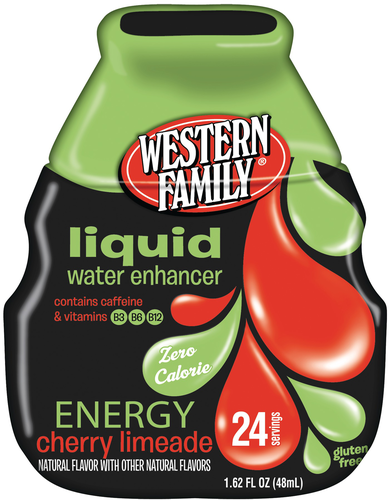 slide 1 of 1, Western Family Water Enhaner Energy Cherry/Lima, 1.62 oz