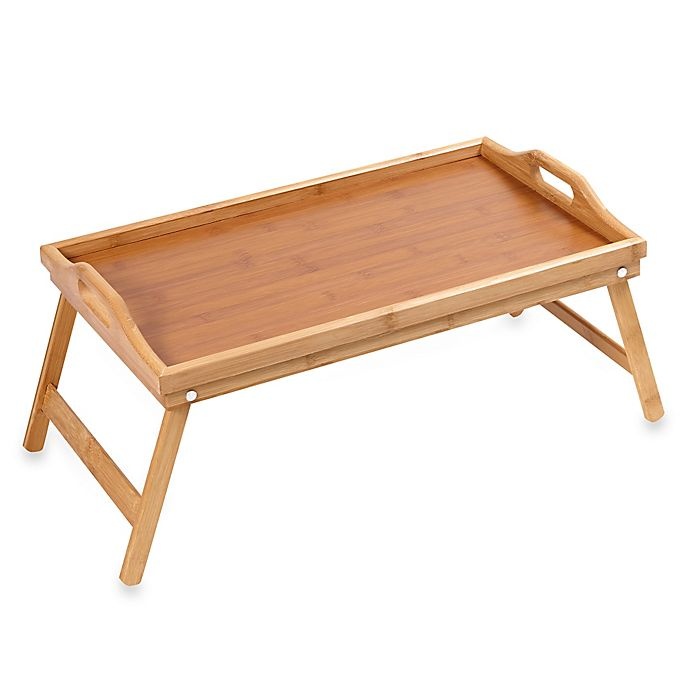 slide 1 of 3, Home Basics Bamboo Bed Tray, 18 in