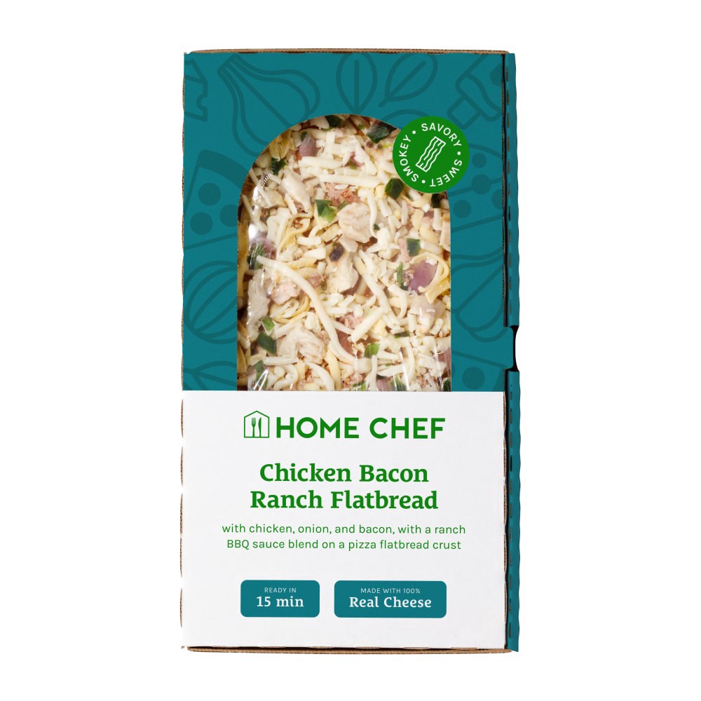 slide 1 of 3, Home Chef Chicken Bacon Ranch Flatbread Pizza, 1 ct