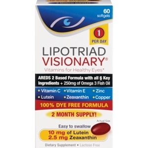 slide 1 of 1, Lipotriad Visionary Areds2 Based Eye Vitamin And Mineral Supplement 1 Per Day Softgel, 60 ct