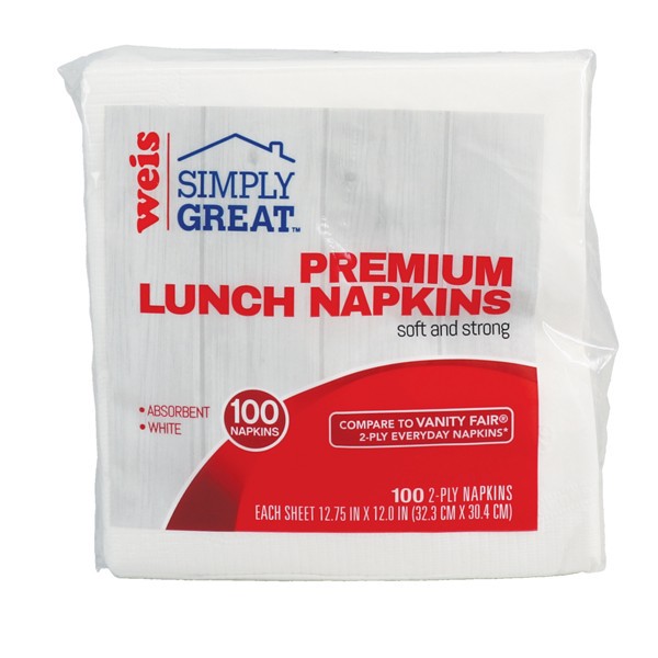 slide 1 of 1, Weis Quality Luncheon Napkins, 100 1 ct