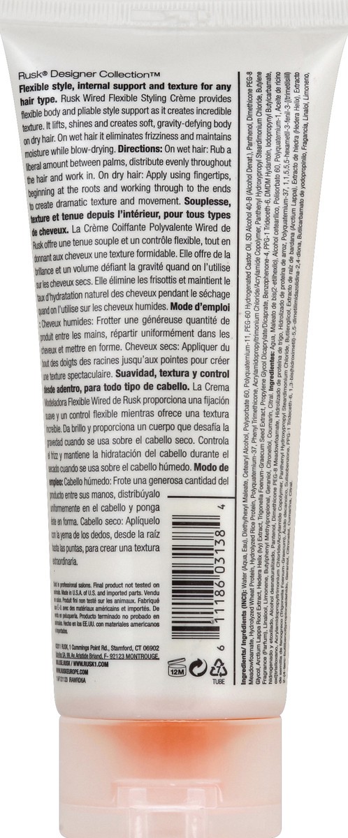 slide 3 of 7, Rusk Wired Flexible Styling Creme, 6 oz