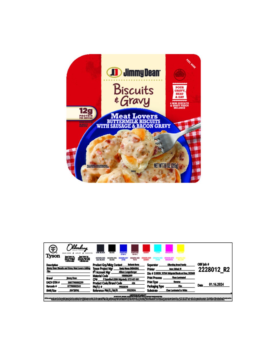 slide 2 of 9, Jimmy Dean Biscuits & Gravy - Meat Lovers, 7.6 oz Box, 7.6 oz