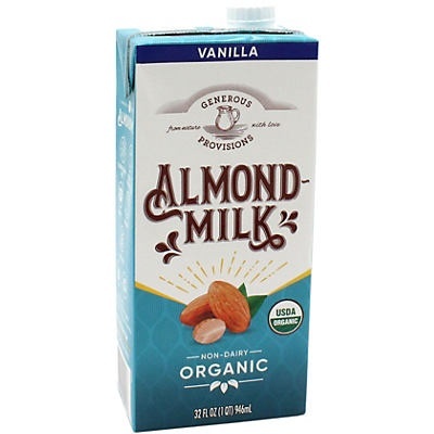 slide 1 of 6, Generous Provisions Organic Vanilla Almond Milk, 32 fl oz