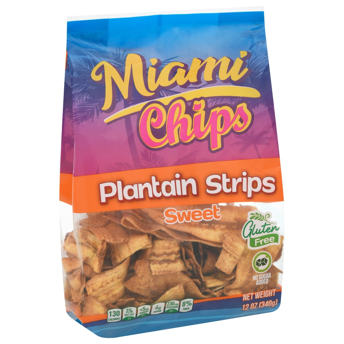 slide 9 of 9, Miami Chips Gluten Free No Sugar Added Sweet Plantain Strips 12 oz, 12 oz