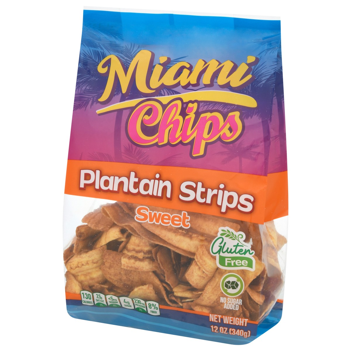 slide 8 of 9, Miami Chips Gluten Free No Sugar Added Sweet Plantain Strips 12 oz, 12 oz