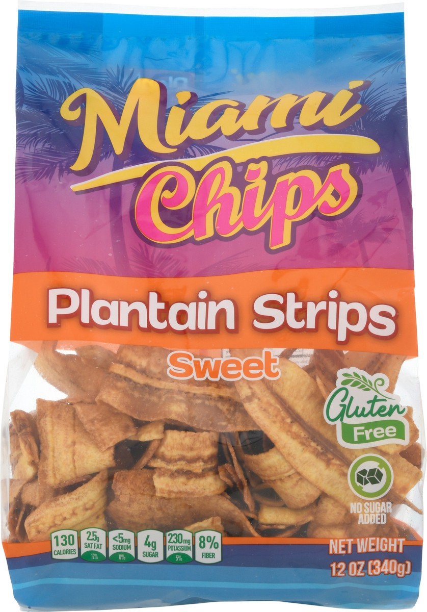 slide 5 of 9, Miami Chips Gluten Free No Sugar Added Sweet Plantain Strips 12 oz, 12 oz