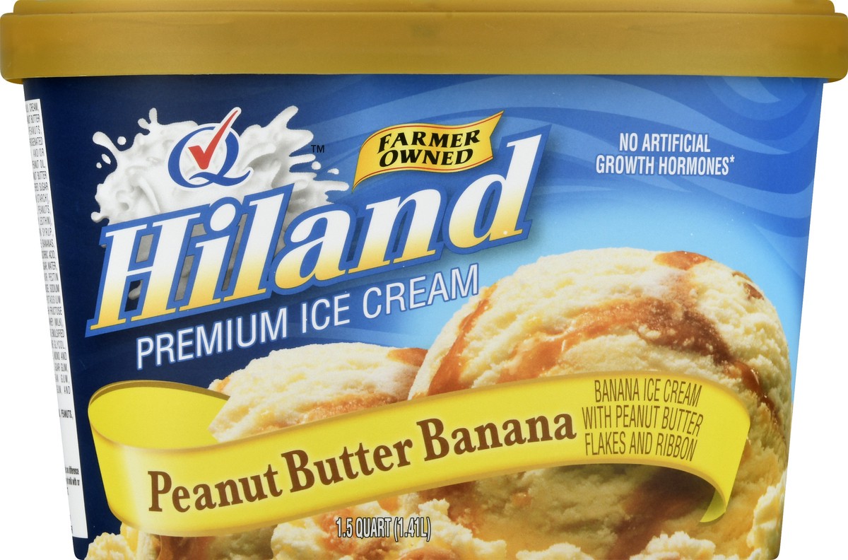 slide 10 of 13, Hiland Dairy Premium Peanut Butter Banana Ice Cream 1.5 qt, 1.5 qt