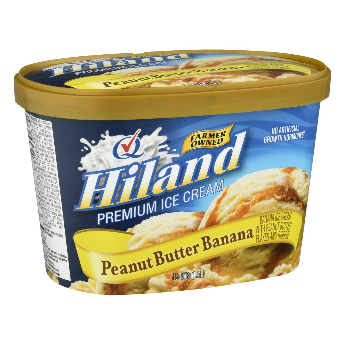 slide 13 of 13, Hiland Dairy Premium Peanut Butter Banana Ice Cream 1.5 qt, 1.5 qt