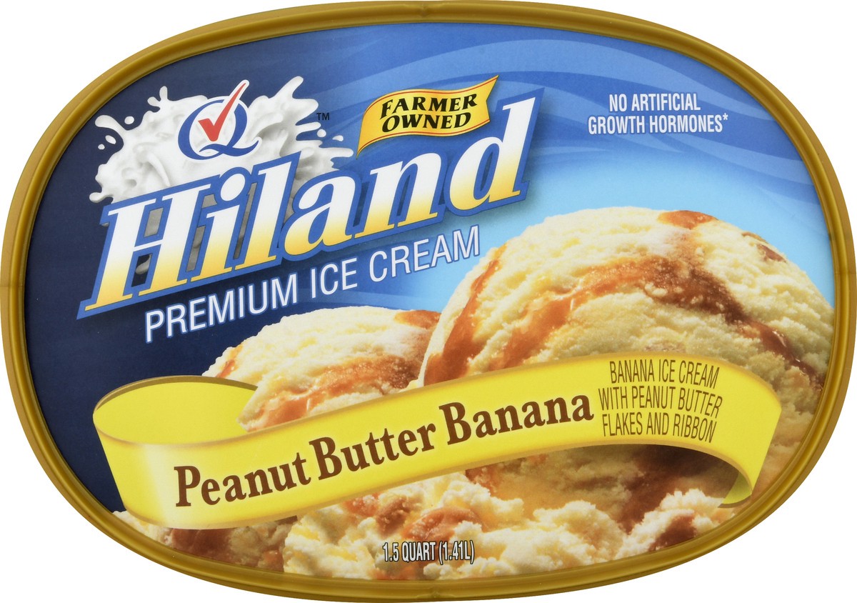 slide 7 of 13, Hiland Dairy Premium Peanut Butter Banana Ice Cream 1.5 qt, 1.5 qt