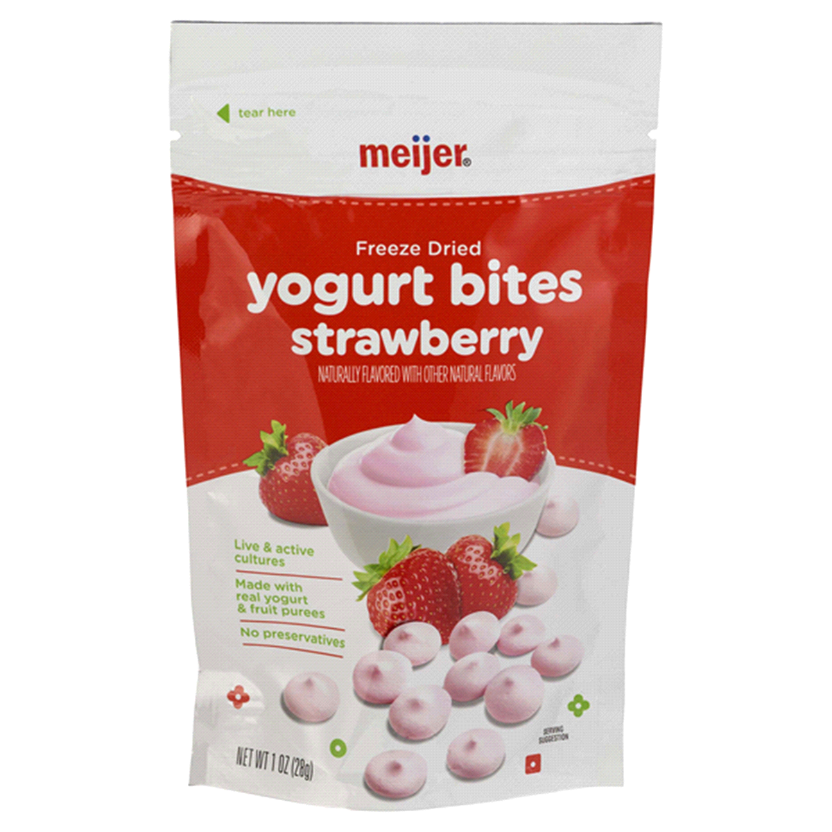slide 1 of 5, Meijer Strawberry Yogurt Bites, 1 oz