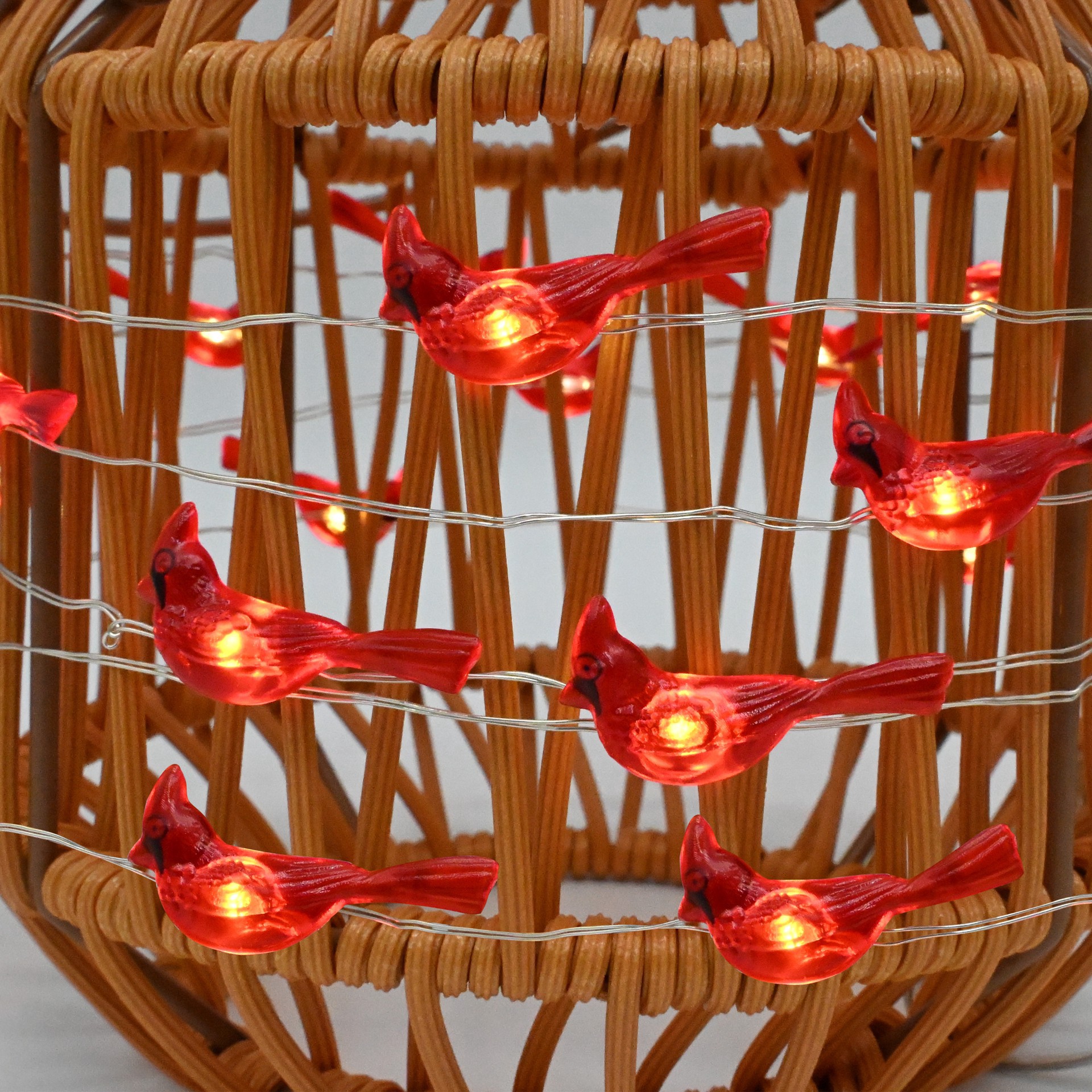 slide 3 of 4, 18ct. Warm White Led Cardinal String Lights On Silver Wire By Ashland, 18 ct
