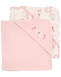 Carter's Baby 2-Pack Hooded Towels Pink/Ivory OSZ