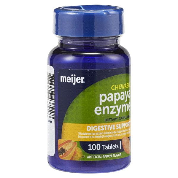 slide 4 of 29, MEIJER WELLNESS Meijer Chewable Papaya Enzyme, 100 ct