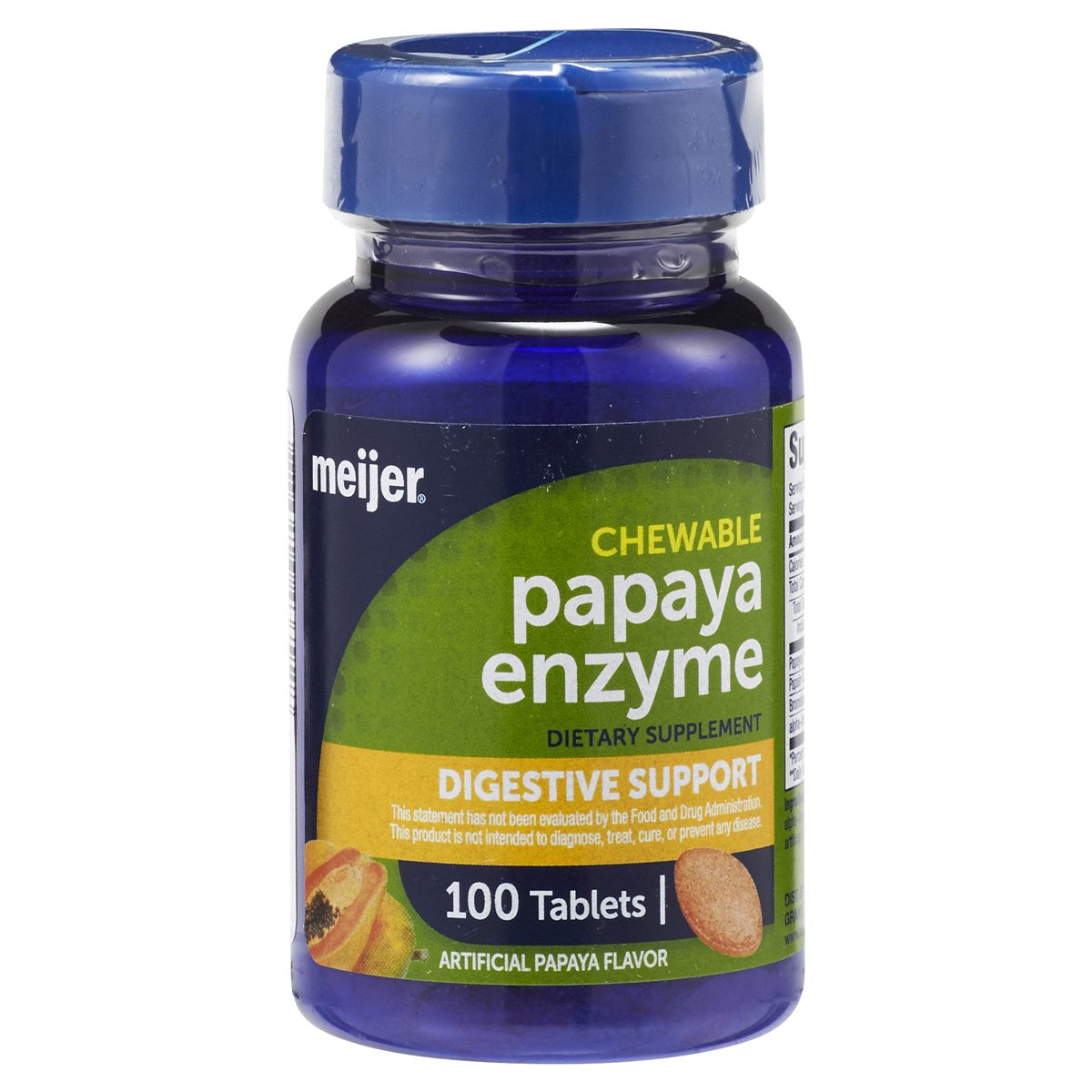 slide 1 of 29, MEIJER WELLNESS Meijer Chewable Papaya Enzyme, 100 ct