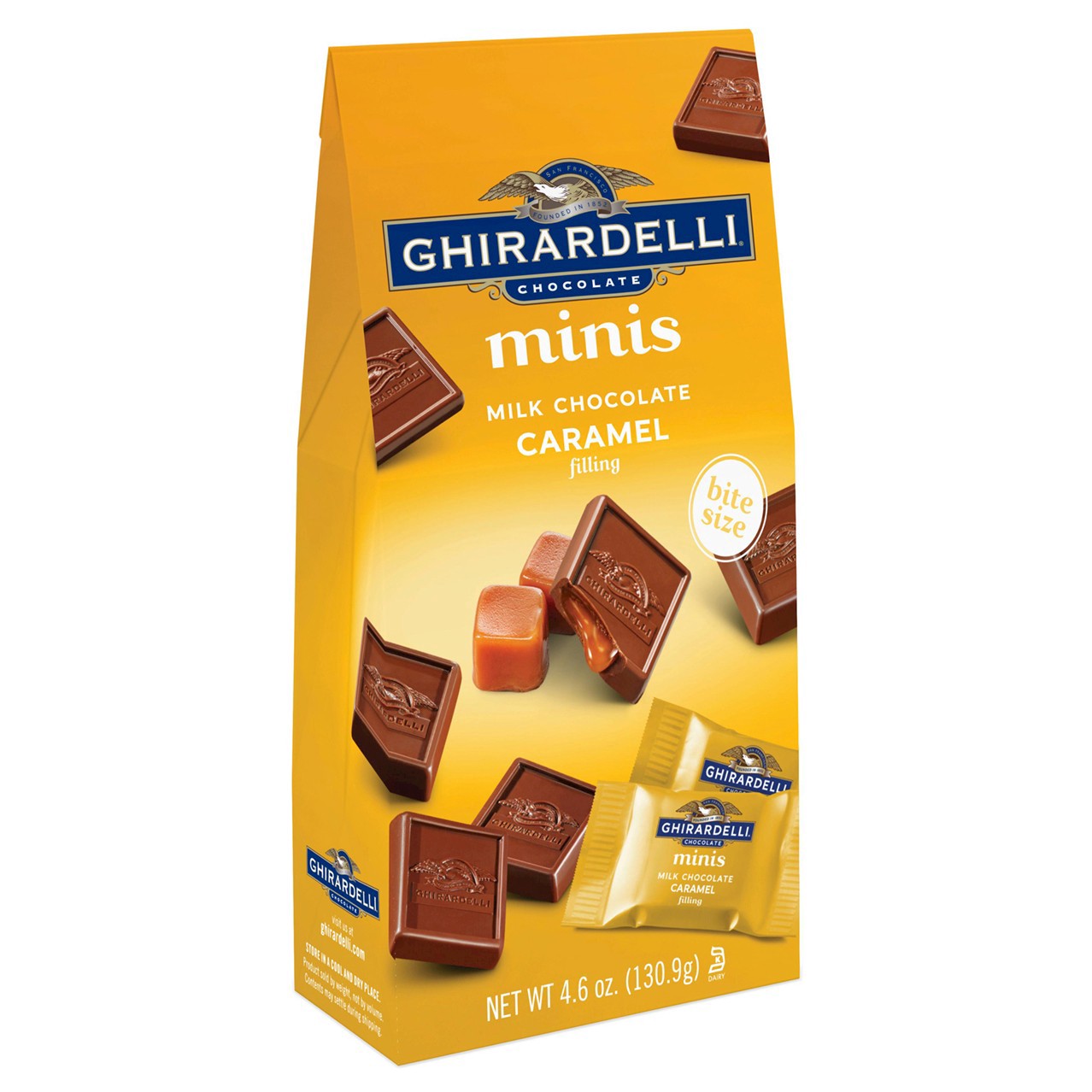 slide 1 of 2, Ghirardelli Minis Milk Chocolate & Caramel Squares, 4.4 oz