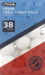 STIGA 1-Star White Table Tennis Balls (38-Pack)