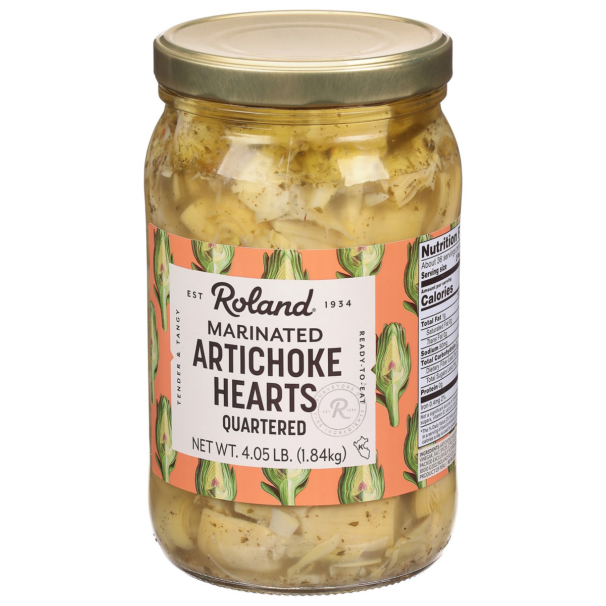 slide 9 of 9, Roland Quartered Marinated Artichoke Hearts 4.05 lb, 4.05 lb