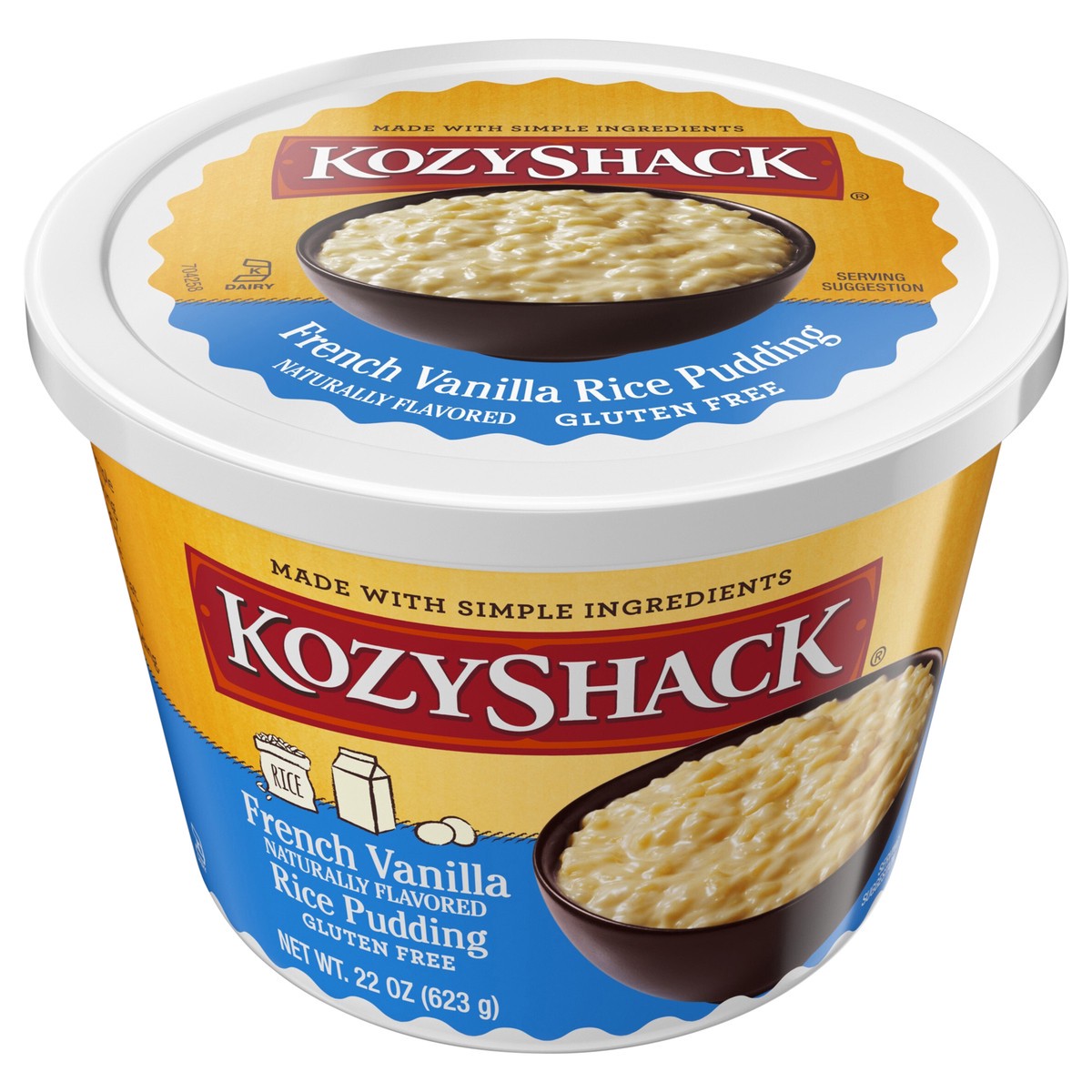 slide 1 of 14, Kozy Shack French Vanilla Rice Pudding, Gluten Free Dessert, 22 oz, one ct, 22 oz