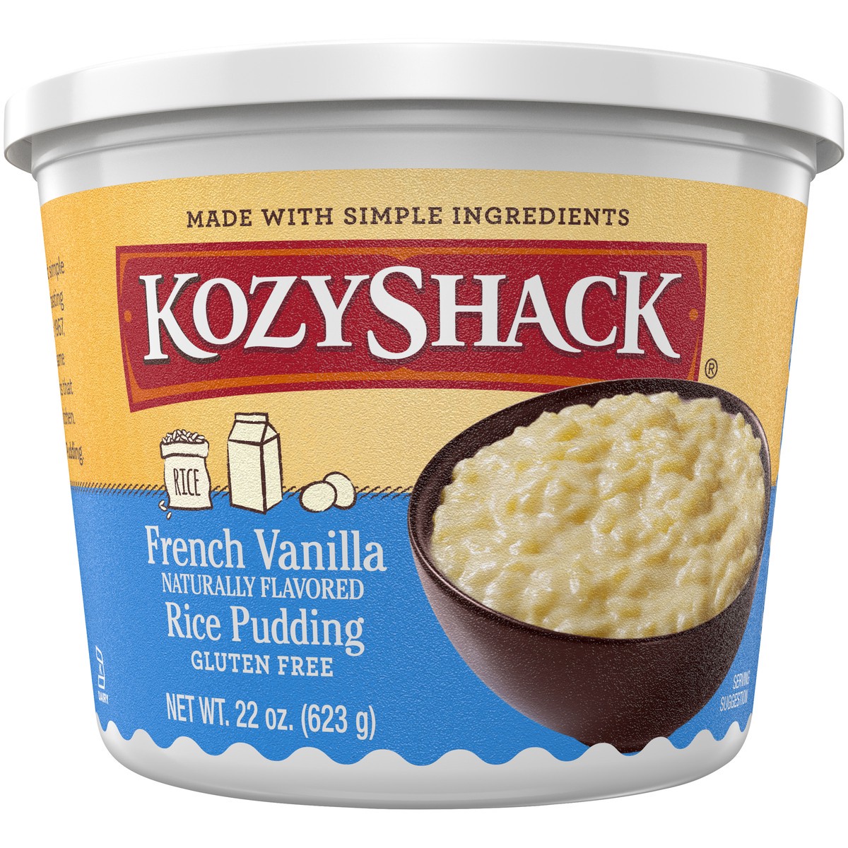 slide 1 of 14, Kozy Shack Gluten Free Rice Pudding Tub, 22 oz