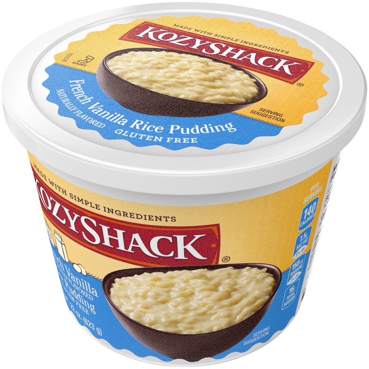 slide 9 of 14, Kozy Shack Gluten Free Rice Pudding Tub, 22 oz