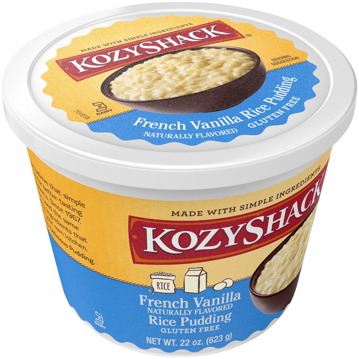 slide 14 of 14, Kozy Shack Gluten Free Rice Pudding Tub, 22 oz