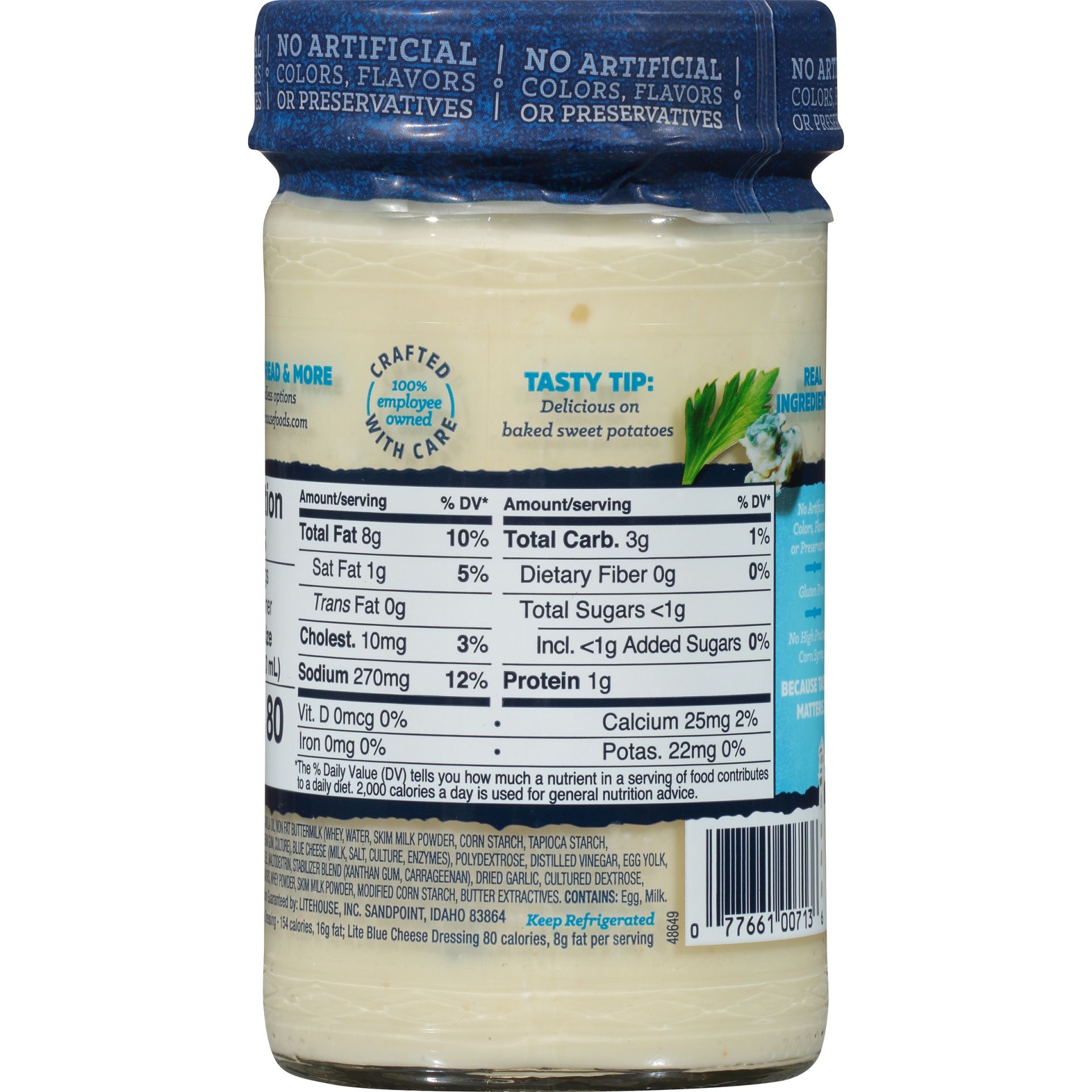 slide 6 of 8, Litehouse Light Blue Cheese Dressing, 13 fl oz