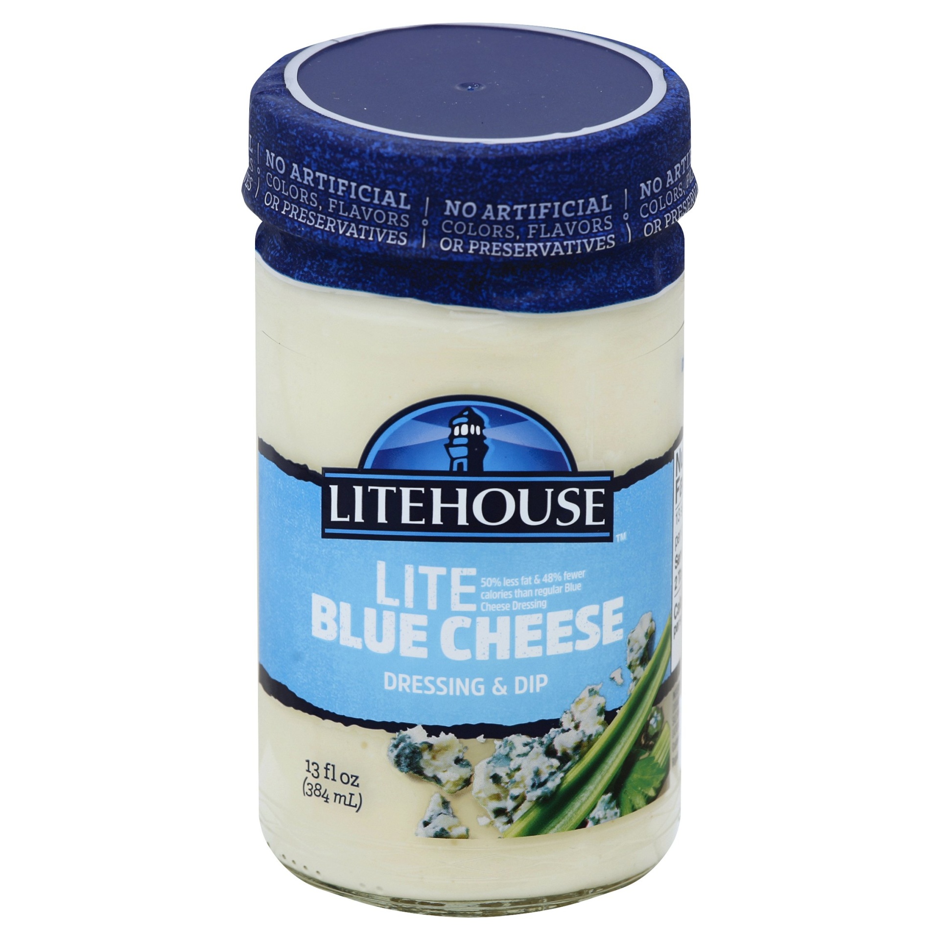 slide 1 of 8, Litehouse Light Blue Cheese Dressing, 13 fl oz