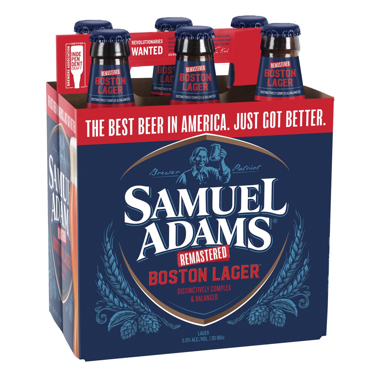 slide 1 of 6, Samuel Adams Beer, Lager, Boston Lager, 12 fl oz