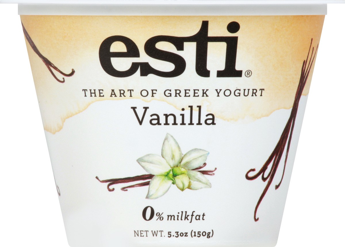 slide 4 of 13, esti Greek Vanilla Yogurt 5.3 oz, 5 oz