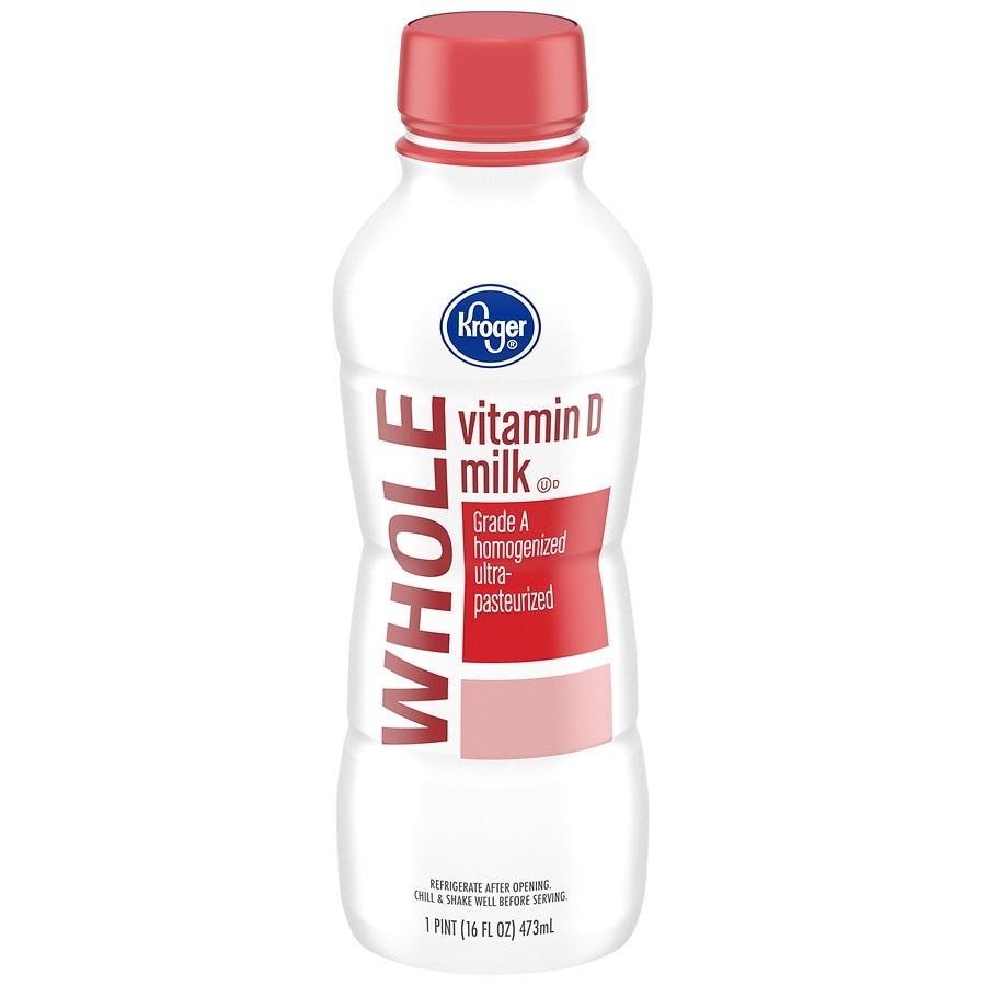 slide 1 of 1, Kroger Vitamin D Whole Milk, 1 pint