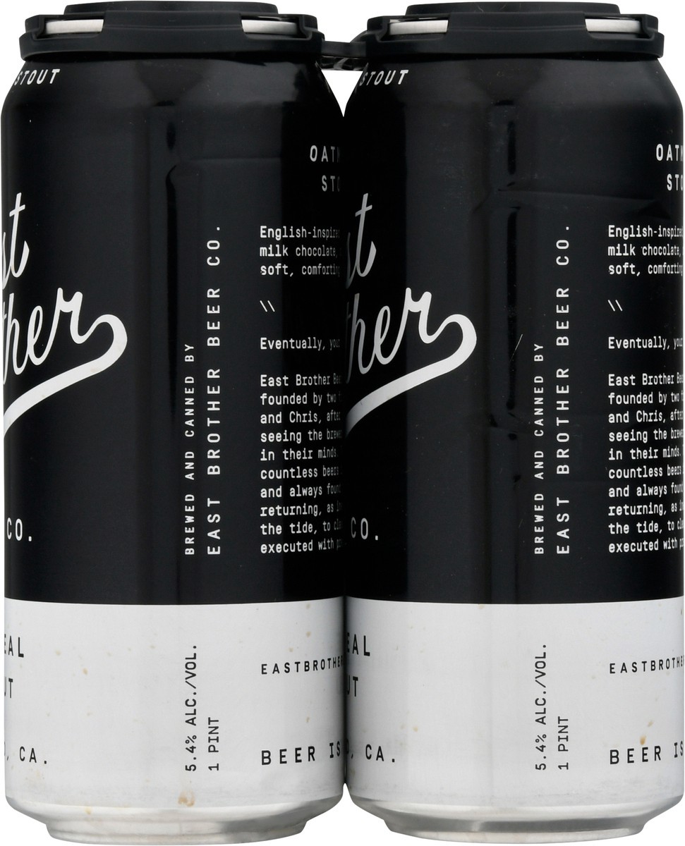 slide 12 of 12, East Brother Oatmeal Stout Beer 4 - 1 pt Cans, 4 ct