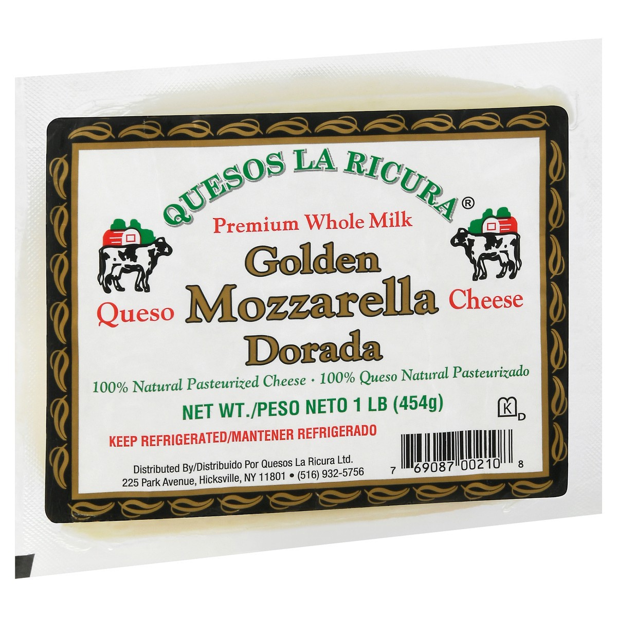 slide 10 of 11, Quesos La Ricura Golden Mozzarella Dorada Cheese 1 lb, 1 lb