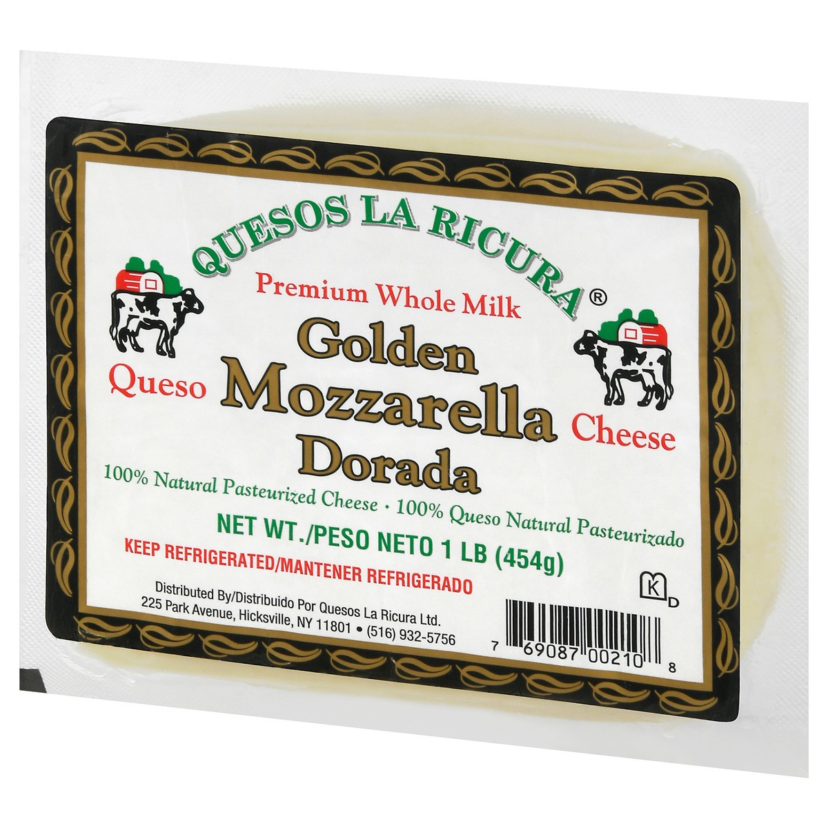 slide 11 of 11, Quesos La Ricura Golden Mozzarella Dorada Cheese 1 lb, 1 lb