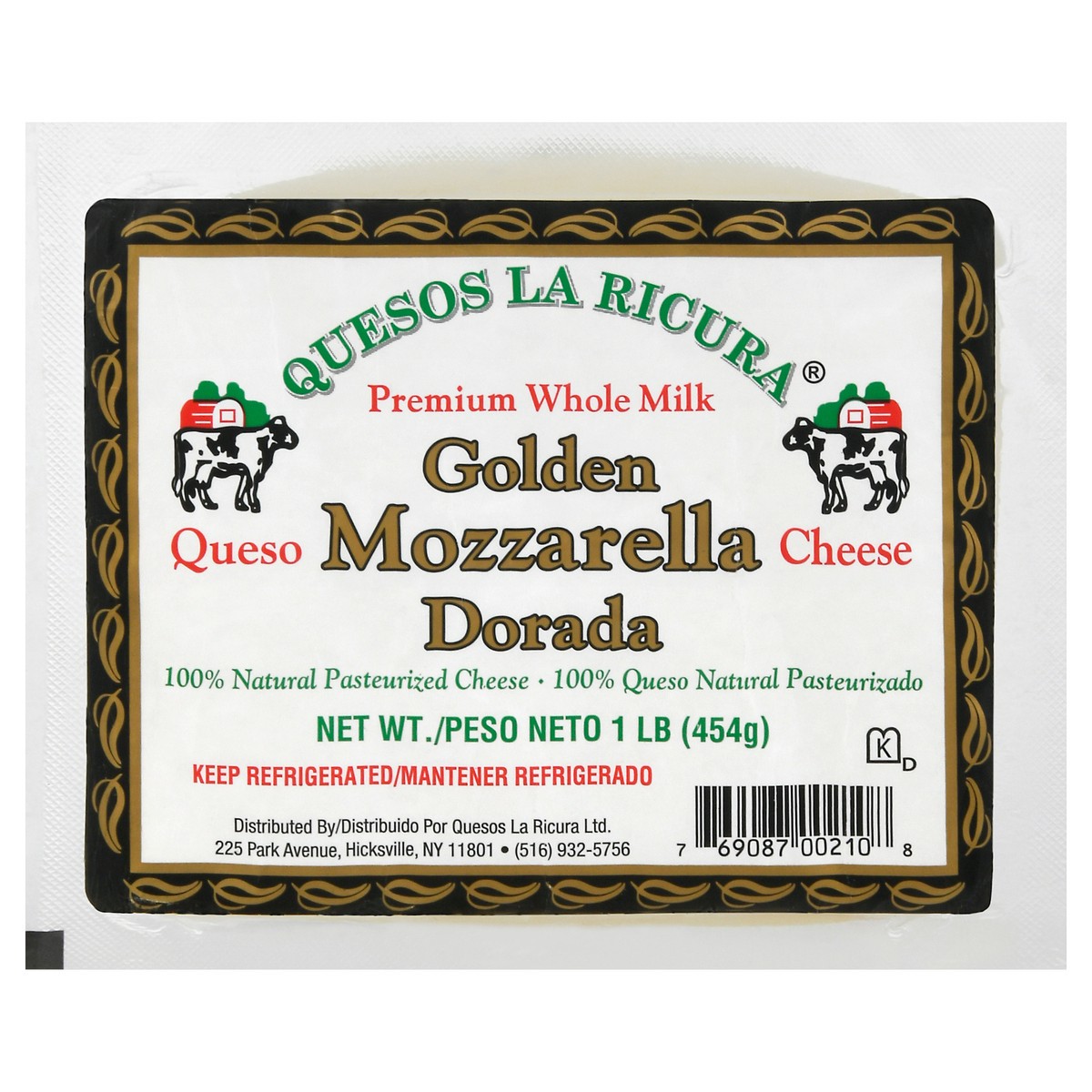 slide 1 of 11, Quesos La Ricura Golden Mozzarella Dorada Cheese 1 lb, 1 lb