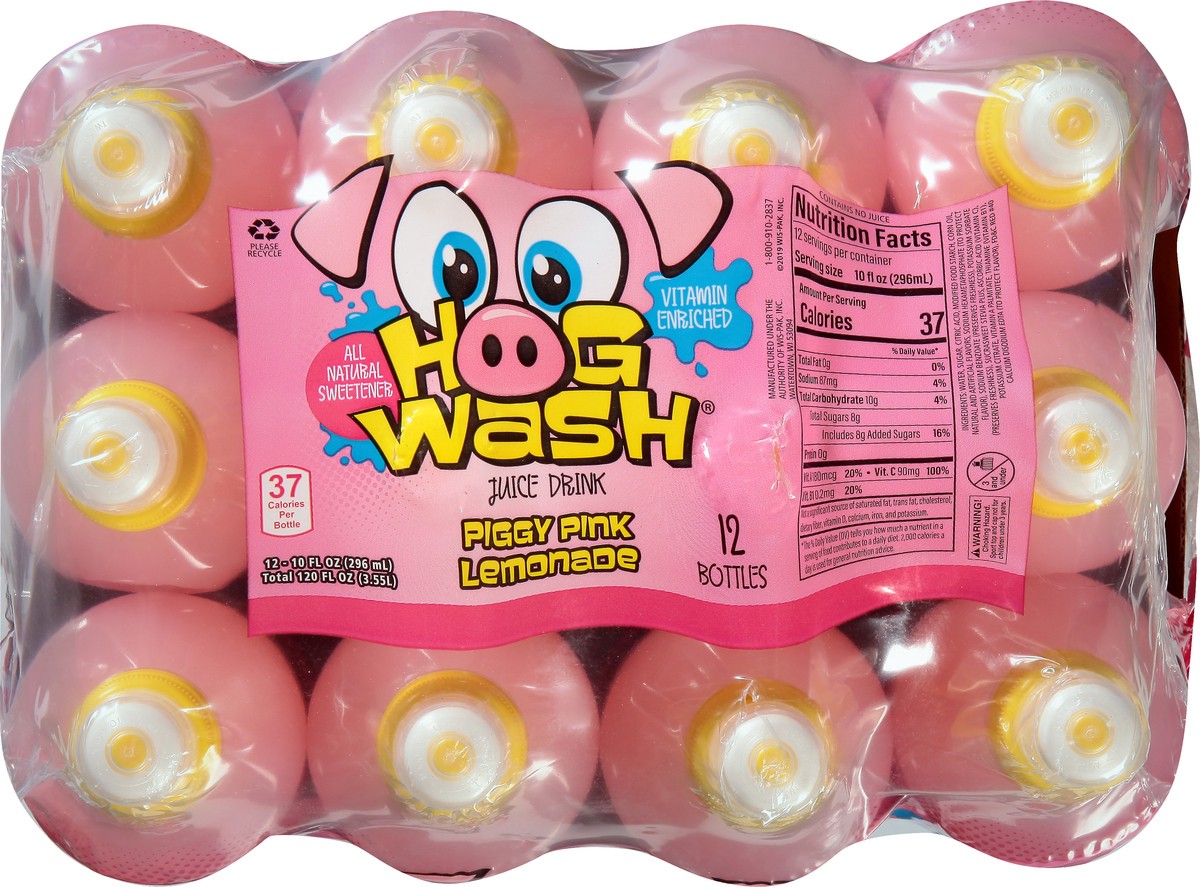 slide 13 of 13, Hog Wash Piggy Pink Lemonade Juice Drink - 12 ct, 12 ct