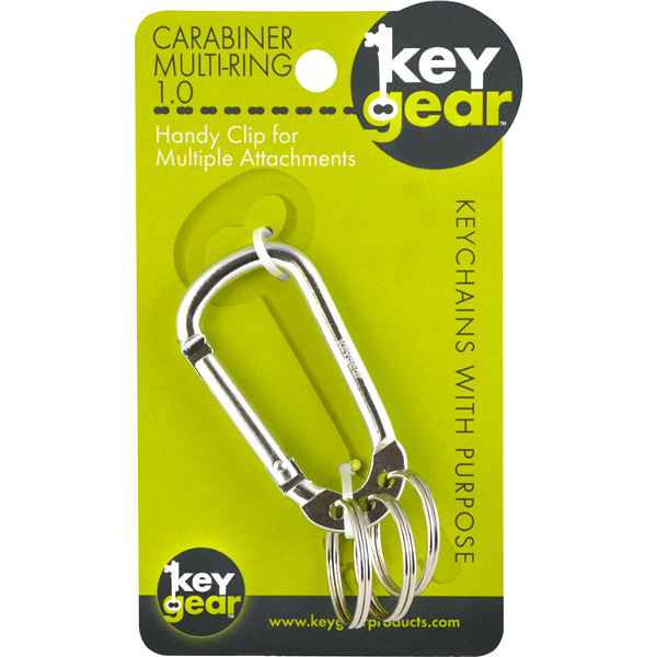 slide 1 of 1, KeyGear Silver Multi-Ring Carabiner 1.0, 1 ct