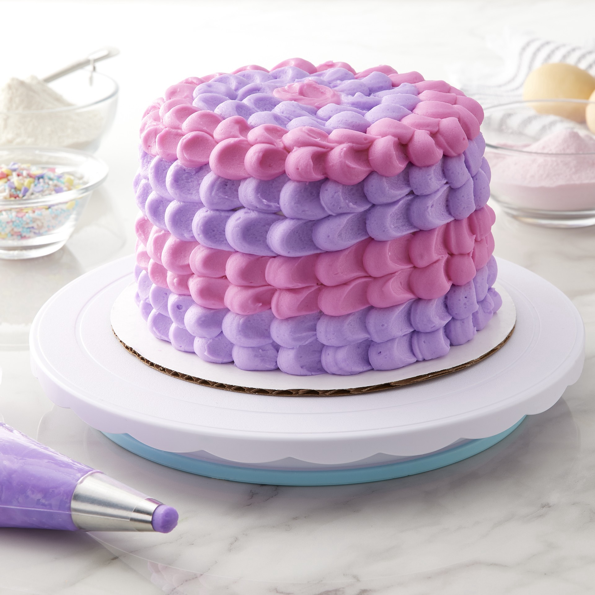 slide 2 of 4, Turntable Cake Stand By Celebrate It, 11 in x 11 in x 1.57 in