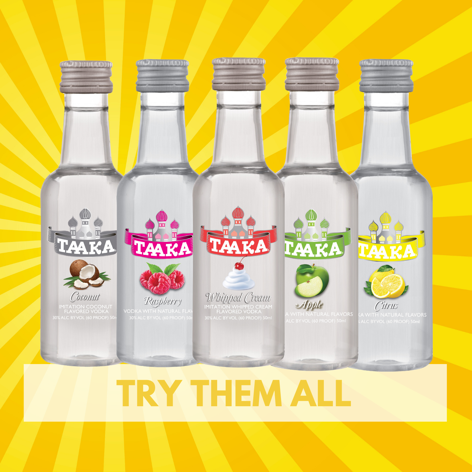 slide 2 of 5, Taaka Vodka 375ml – 80 Proof (ABV 40%), 375 ml