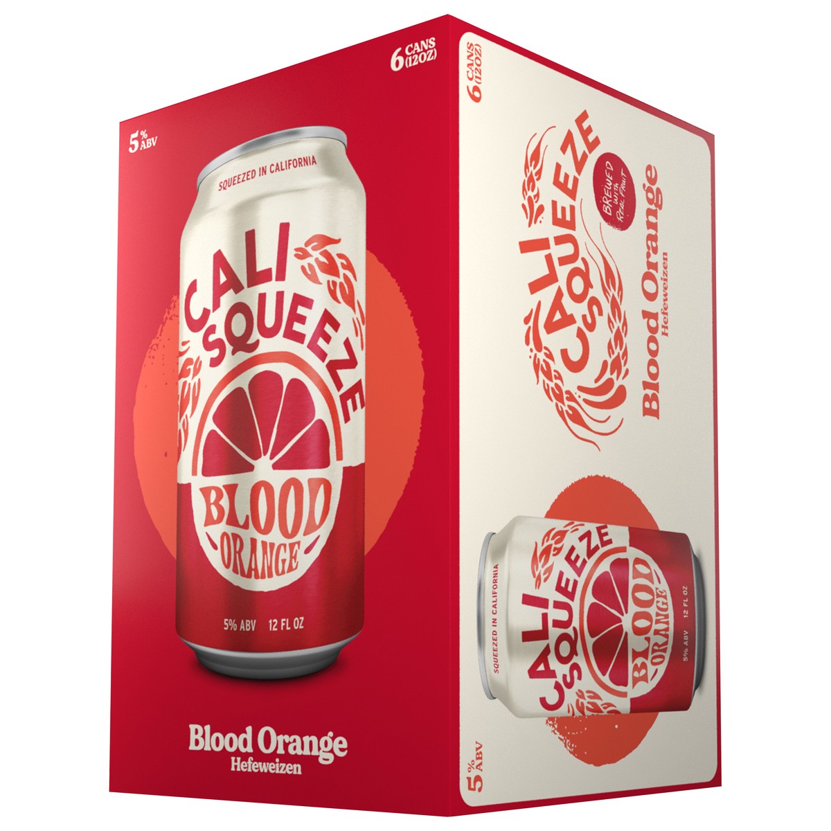 slide 10 of 11, Cali Squeeze Hefeweizen Blood Orange Beer 6 - 12 oz Cans, 6 ct