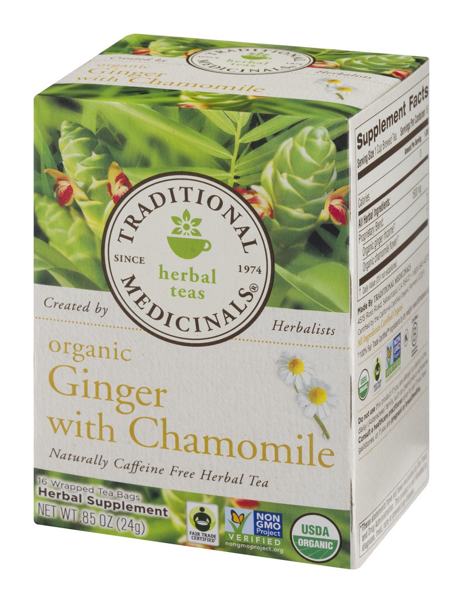 slide 8 of 9, Traditional Medicinals Ginger & Chamomile - 16 ct, 16 ct