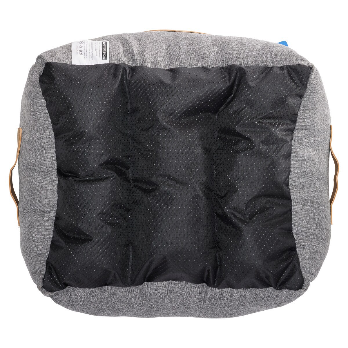slide 3 of 21, Meijer Gray Pieced Cuddler Bed, 1 ct
