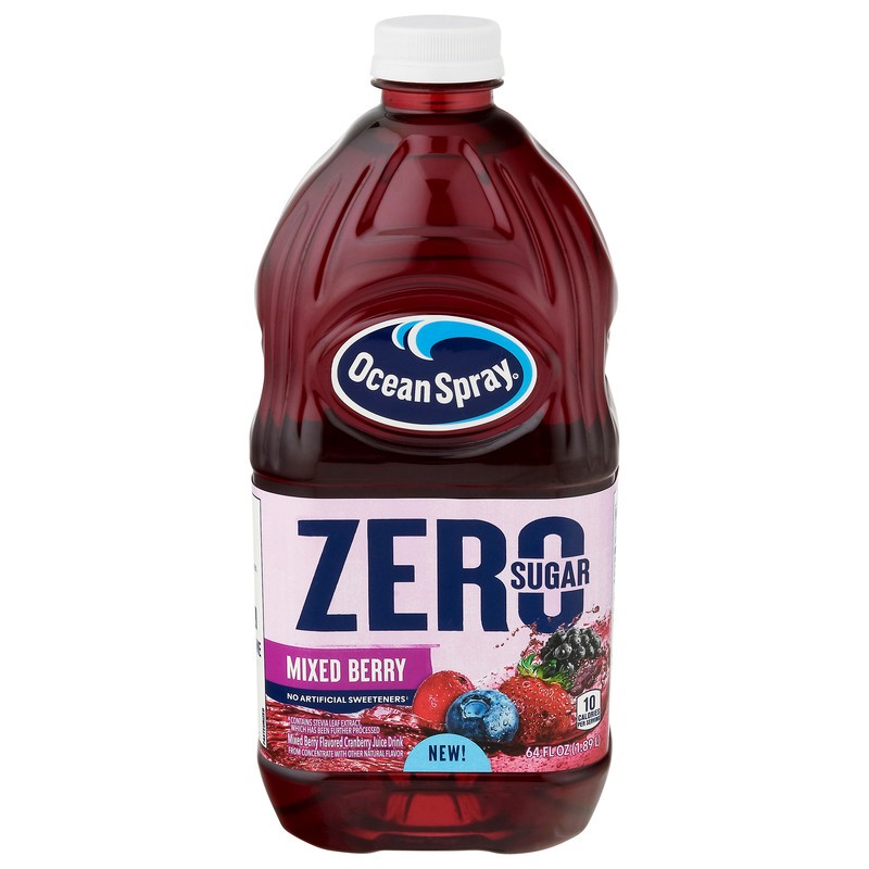 slide 1 of 4, Ocean Spray 64oz Zero Sugar Mixed Berry, 64 fl oz