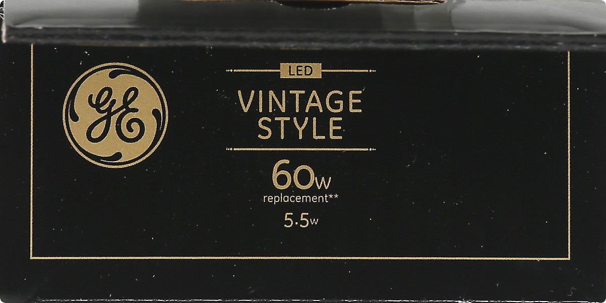 slide 2 of 9, GE LED Vintage Style Amber Glass Warm Candle Light 5.5 Watts Light Bulb 2 ea, 2 ct