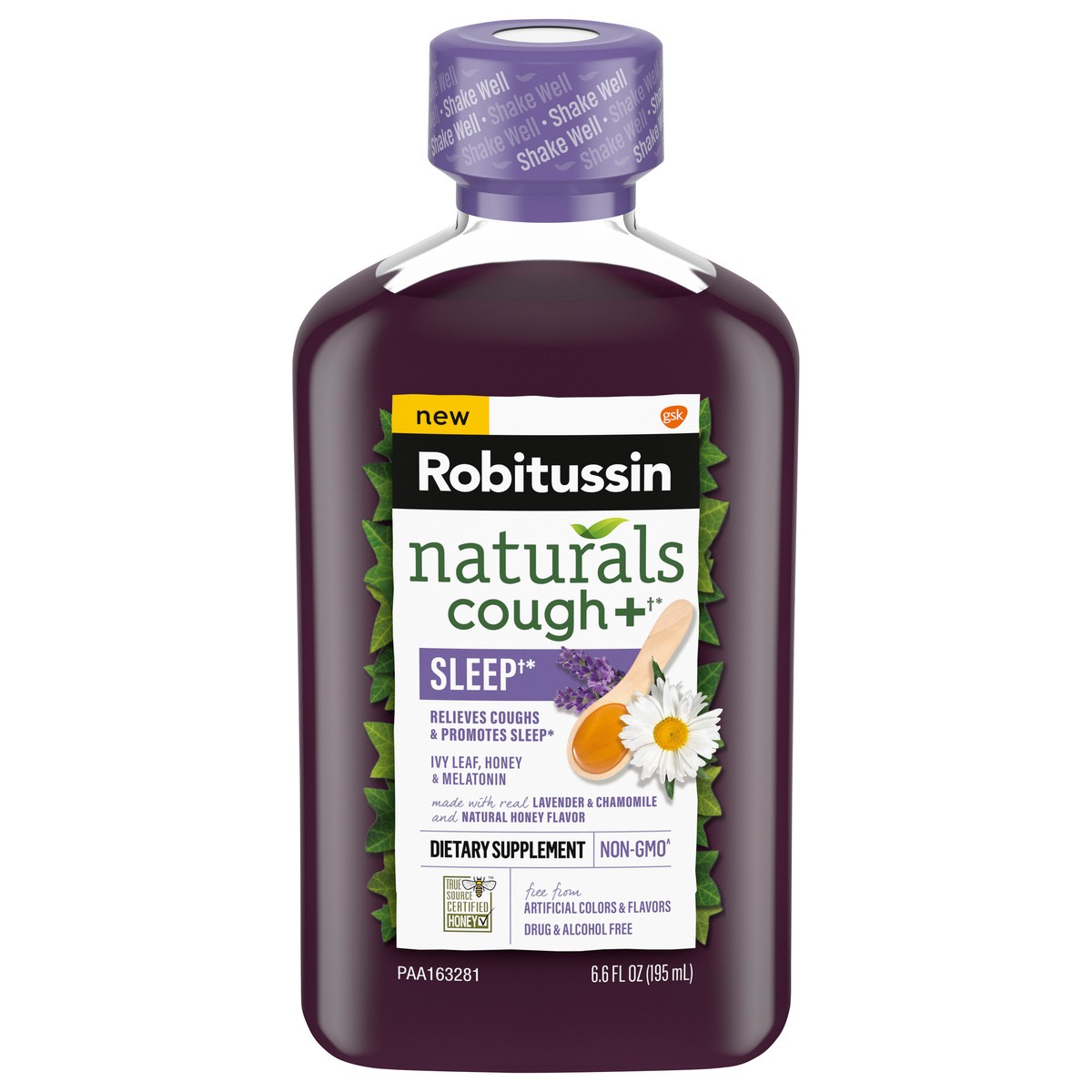 slide 1 of 12, Robitussin Naturals Cough + Sleep Dietary Supplement for Cough Relief and Sleep, 6.6 Oz Syrup, 6.6 fl oz