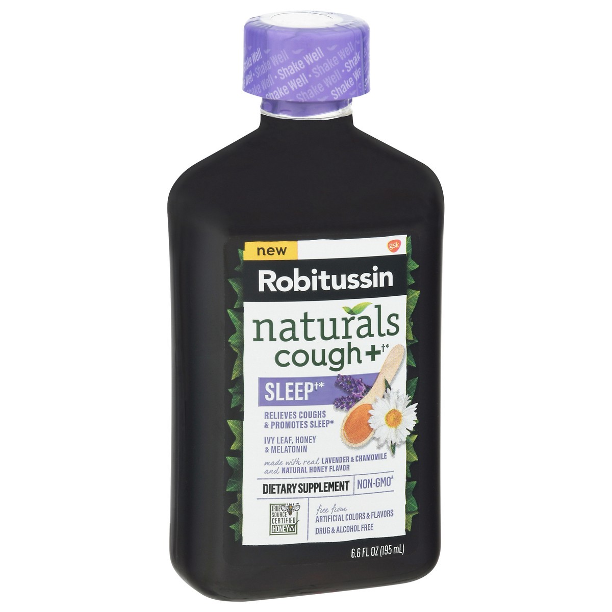 slide 12 of 12, Robitussin Naturals Cough + Sleep Dietary Supplement for Cough Relief and Sleep, 6.6 Oz Syrup, 6.6 fl oz