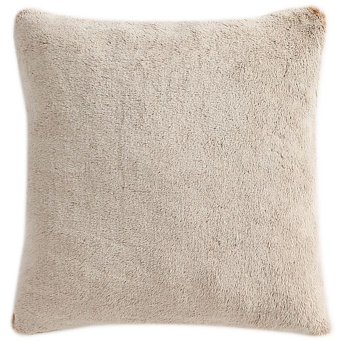 slide 1 of 1, Morgan Home Purely Soft Faux Rabbit Fur Throw Pillow - Honey, 1 ct